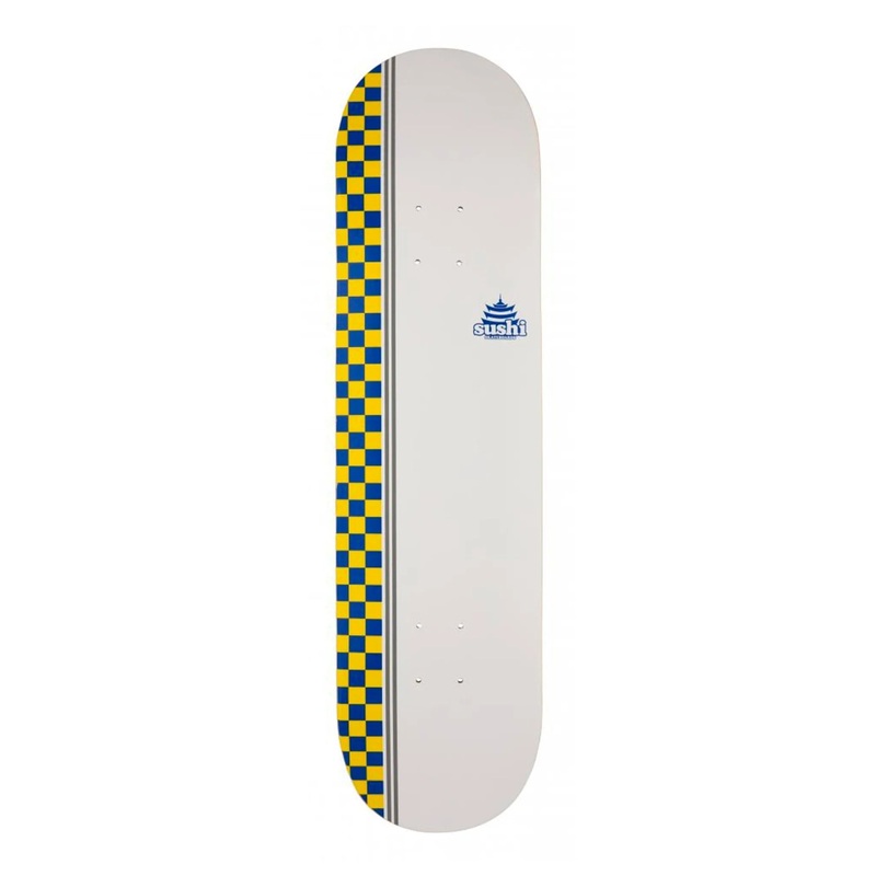 Sushi Checker Logo Deck White – 8.125″ 8.125″