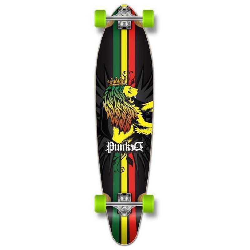 Best 40″ Rasta Kicktail Longboard  40″ from Punked Complete Complete