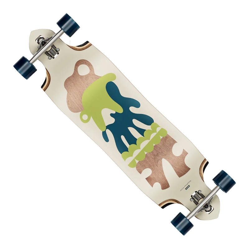 Globe Footwear Geminon Micro Drop Down Longboard Complete Skateboard Dawn 10 x 37.5 WB:28.25