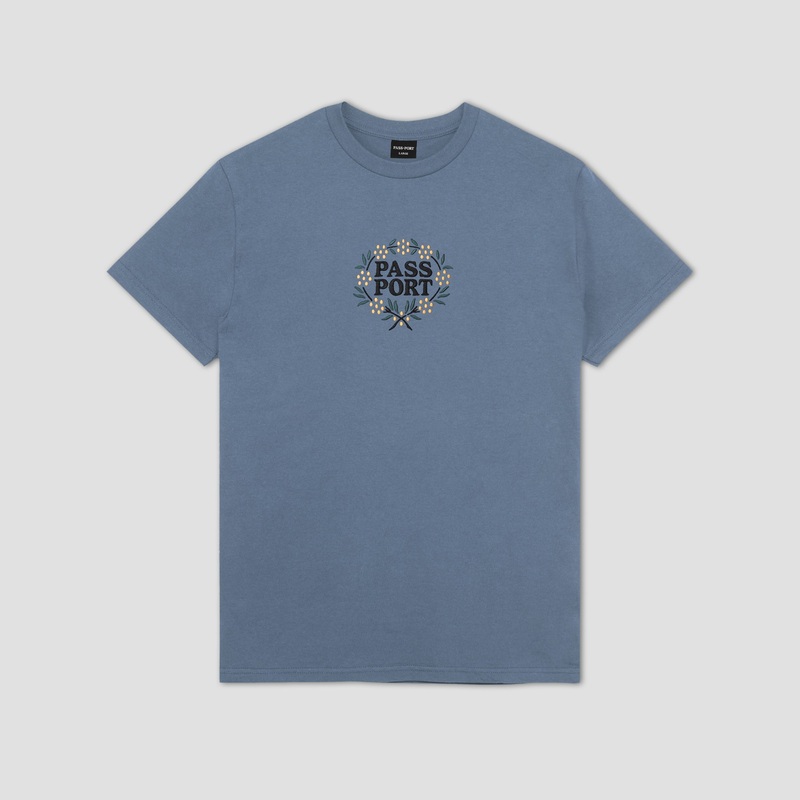 Passport Wattle T-Shirt Stonewash Blue Small
