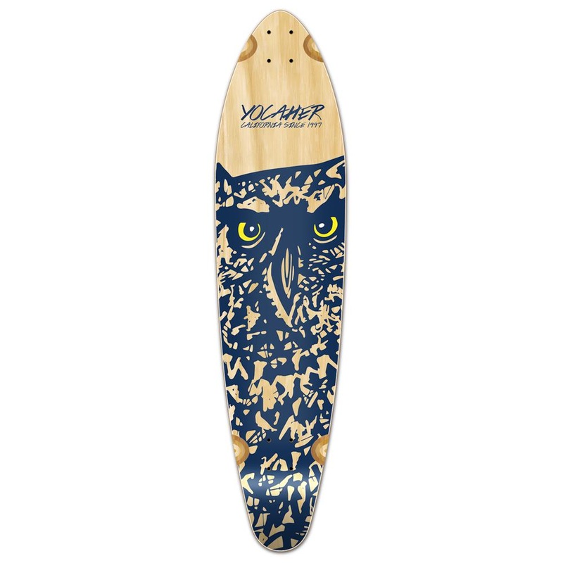 Punked Kicktail Longboard Deck – Spirit Animal OWL Deck