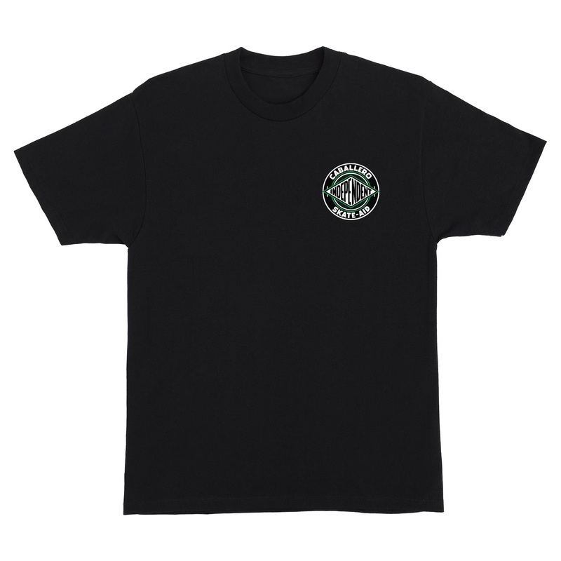 Steve Caballero X Skate Aid Mens Independent T-Shirt Black S
