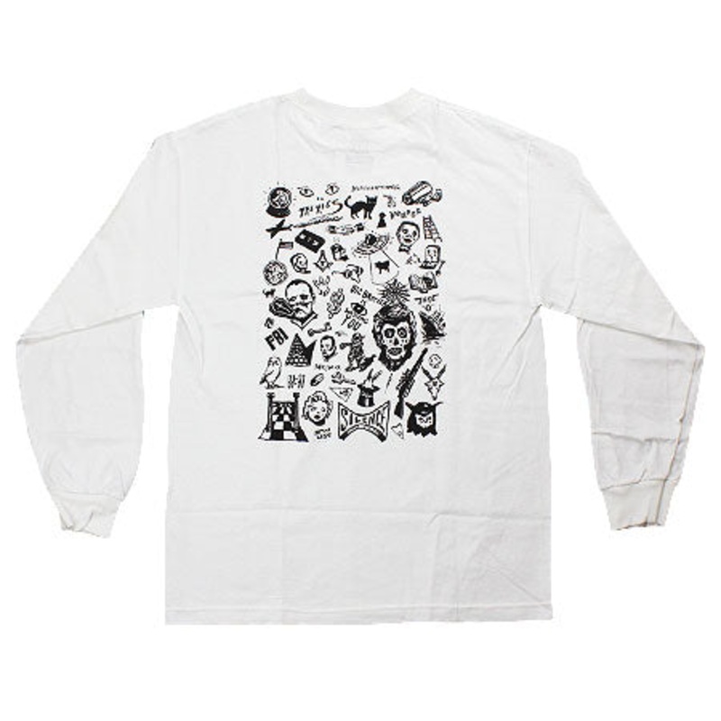 Theories Spooky From Now On Longsleeve T Shirt White/ Black Small