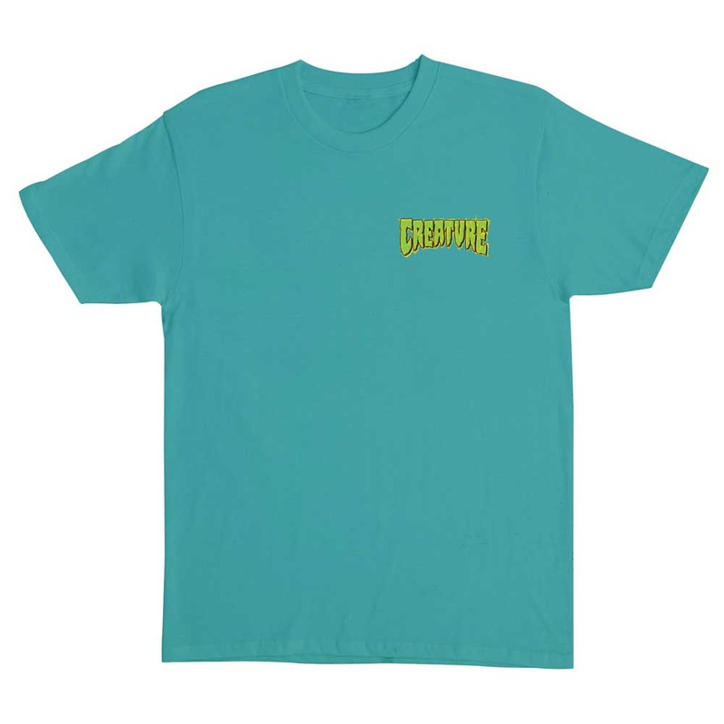 44156272 Logo Spill Heavyweight Tee Jade Dome Mens Creature MD