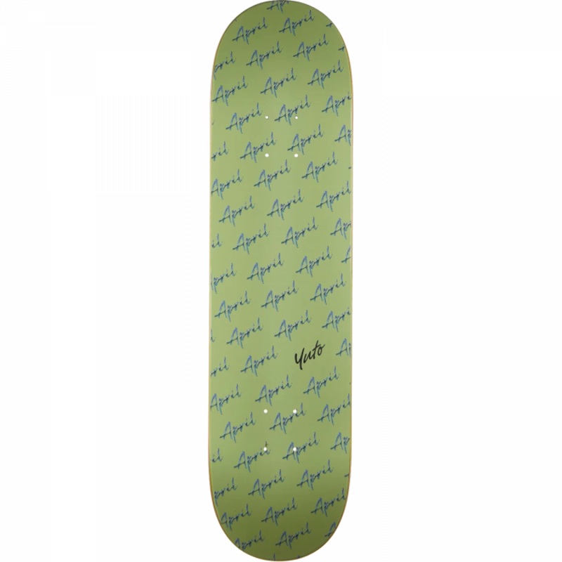 APRIL HORIGOME SCRIPT LOGO DECK-8.25 GREEN