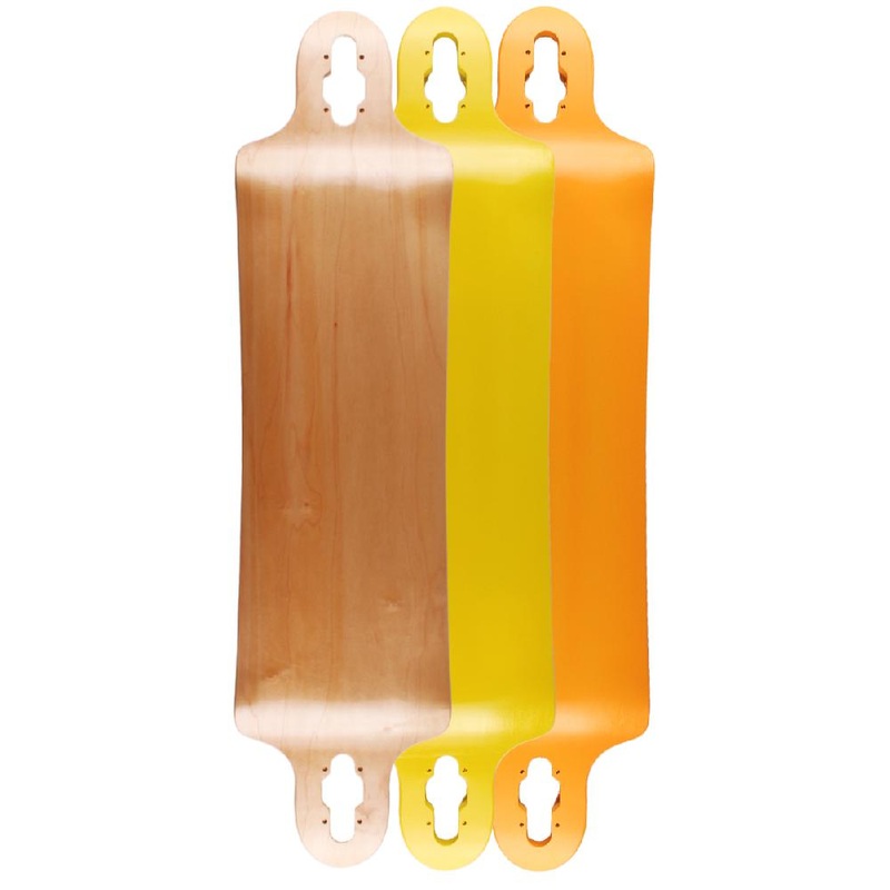 Blank Maple Drop Through 38″ Longboard Deck Natural Deck Only