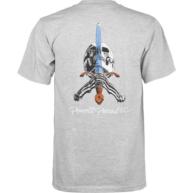 Powell Peralta Skull and Sword T-Shirt Small Black