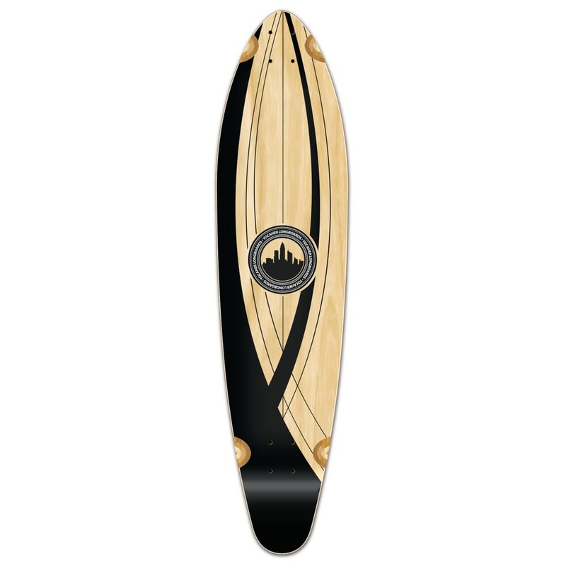 Punked Kicktail Longboard Deck – Crest Onyx Deck