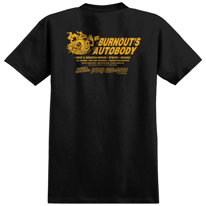 Real Autobody T Shirt Black Medium