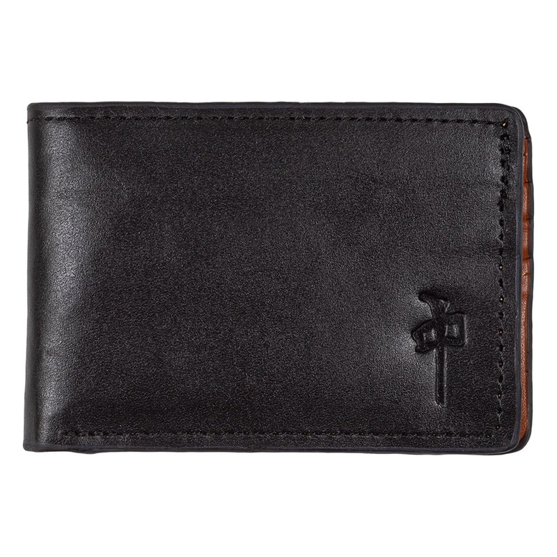 Red Dragon Genuine Leather Wallet Black/ Tan One Size Fits All