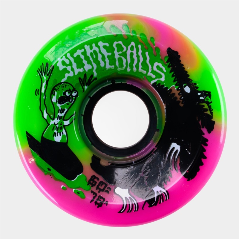 Slime Balls – 60mm – 78a Jay Howell OG Slime Wheels – Pink Green Swirl 60mm 78a