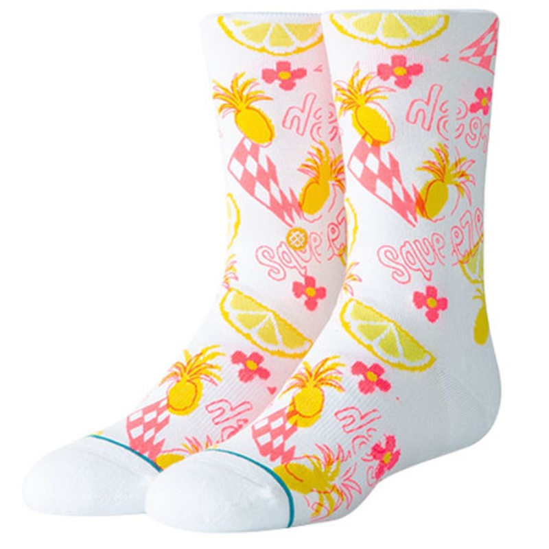 Stance Fresh Squeeze Socks White Youth Large
