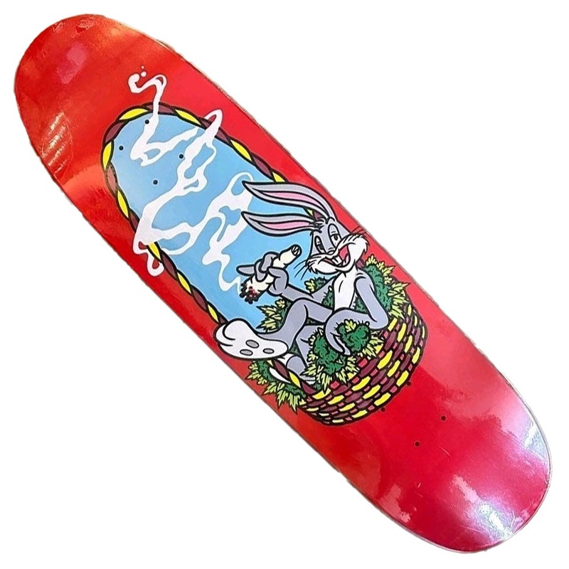 Strangelove Nuggz Bunny Shaped Red Screenprinted Deck Red 8.875 x 32.25 WB:14.25