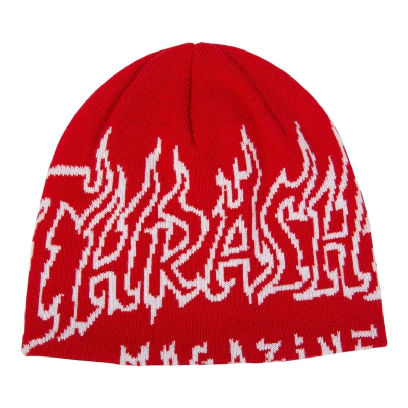 Thrasher Fire Outlined Beanie Red OS