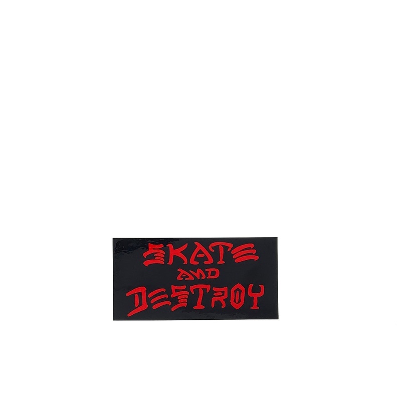 Thrasher Skate and Destroy Sticker – Black / Red