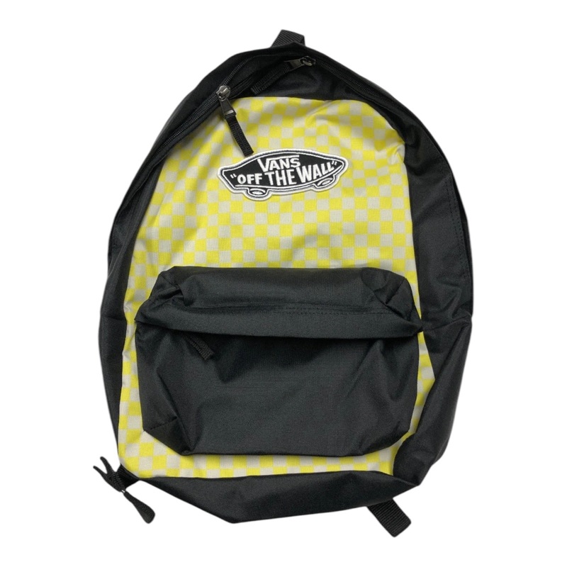 VANS BACKPACK BLACK/YELLOW/WHITE CHECKERBOARD OS