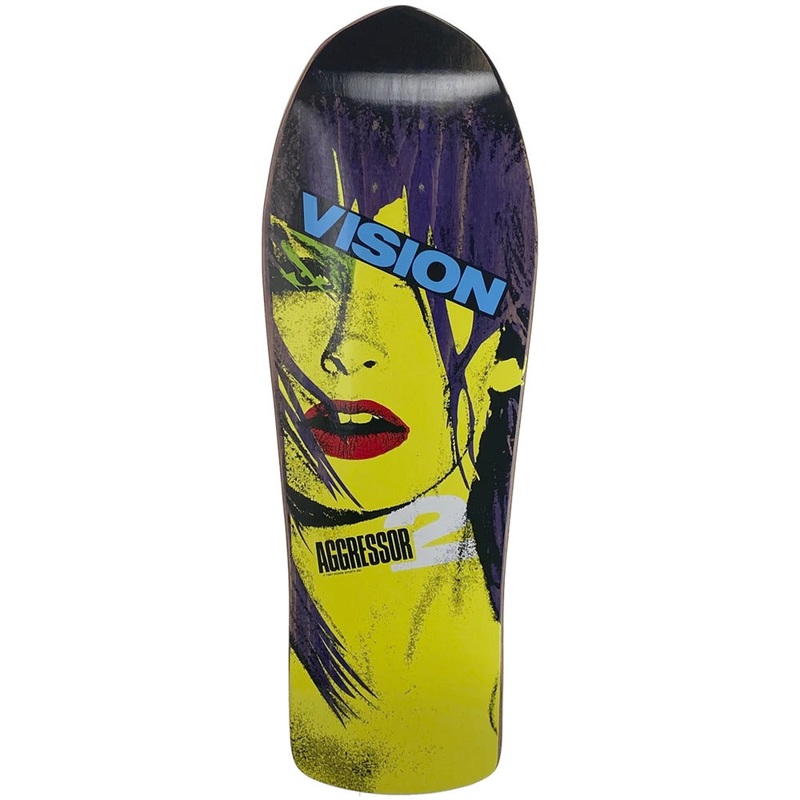 Vision Aggressor 2 Modern Concave 10″ Skateboard Deck Purple Stain