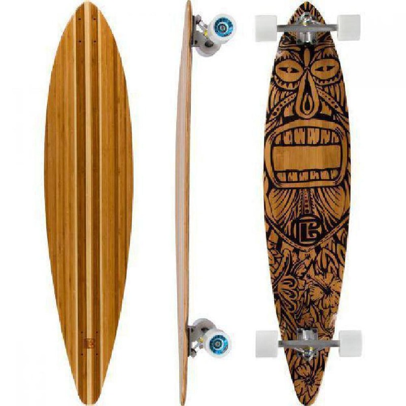 Bamboo Pintail Tiki Man 44″ Longboard Deck Only