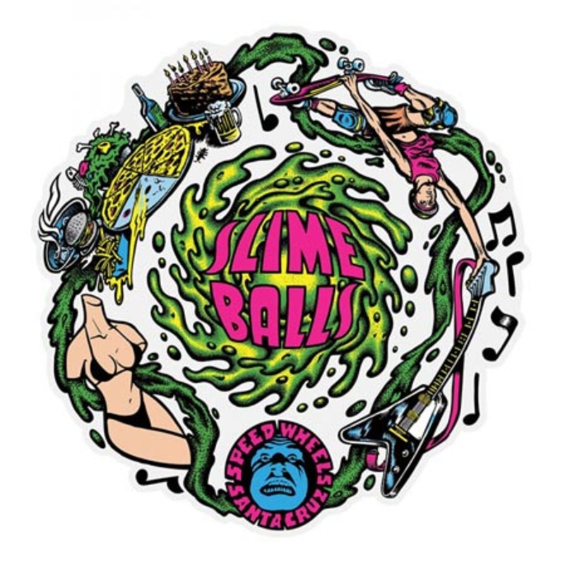 Santa Cruz Slimeballs Vomit Sticker Multicolor 4″ X 4″