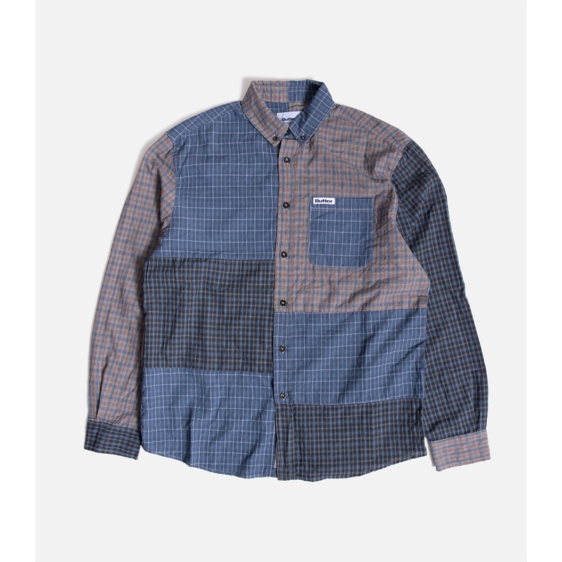 Butter Goods Patchwork Plaid Long Sleeve Shirt