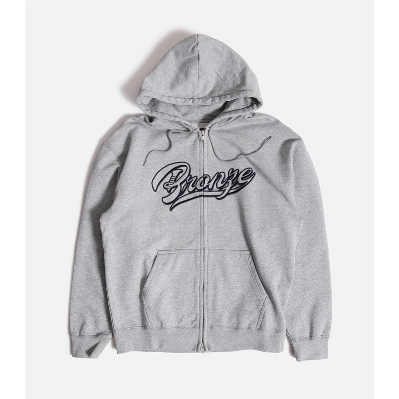Bronze Sports Zip Up Hooded Sweatshirt
