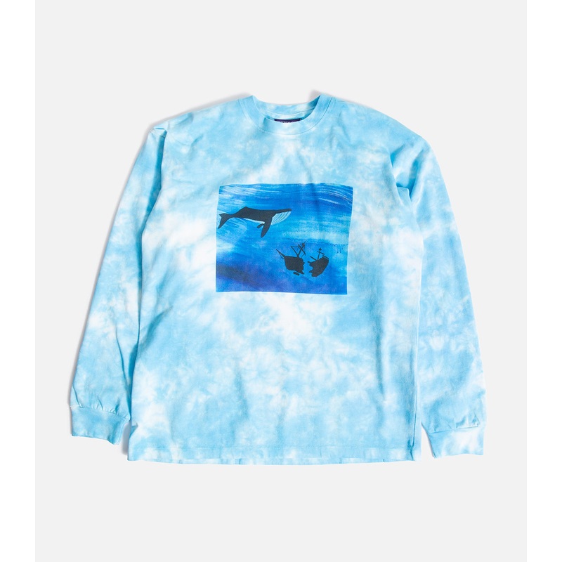 Turtle Island Mind Expansion Whale Tie Dye Long Sleeve T-Shirt