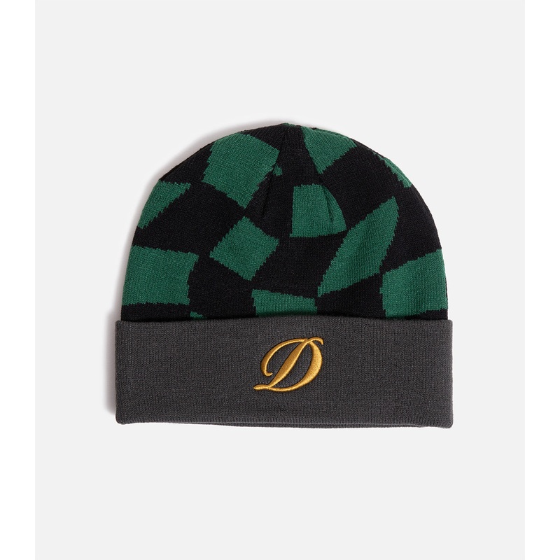 Dime D Checkered Cuff Beanie